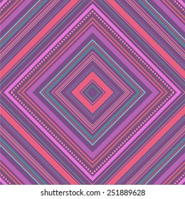 Abstract colorful diagonal striped background. Vector seamless pattern