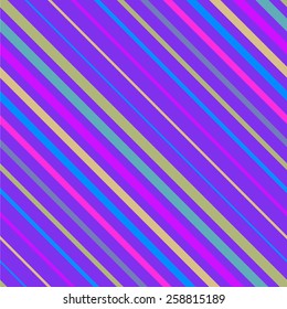 Abstract colorful diagonal striped background. Vector seamless pattern
