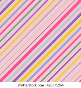 Abstract colorful diagonal striped background. Rose quartz and serenity. Vector seamless pattern