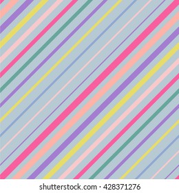 Abstract colorful diagonal striped background. Rose quartz and serenity. Vector seamless pattern