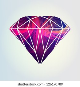 Abstract Colorful Diamond Design Vector