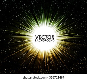 Abstract colorful digital background design with a burst, lens flare. Vector illustration