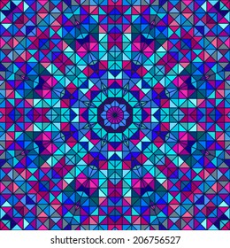 Abstract Colorful Digital Decorative Background.. Geometric Contrast Line Blue Red Pink Cyan Color Backdrop