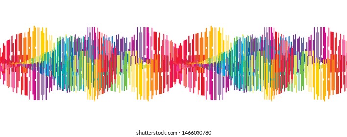 Abstract Colorful Digital Sound Wave Background, technology, earthquake wave and Equalizer line concept, design for music industry, Vector, Illustration.