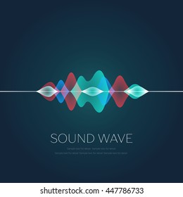 Abstract Colorful Digital Sound Wave.