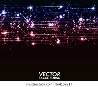 Abstract colorful digital technology background. Vector illustration