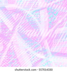 Abstract colorful disco background created with stripes, dots and patters of colors.