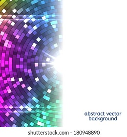 Abstract Colorful Disco Lights background. Vector
