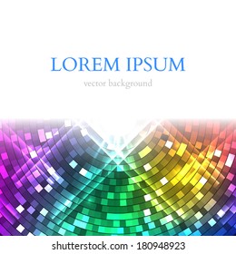 Abstract Colorful Disco Lights background. Vector