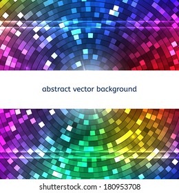 Abstract Colorful Disco Lights background. Vector