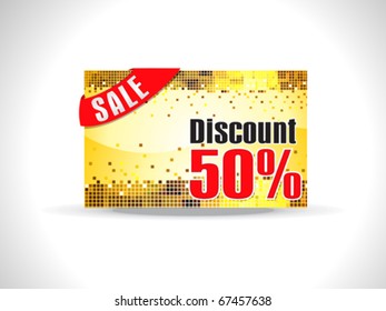 abstract colorful discount card vector illustration