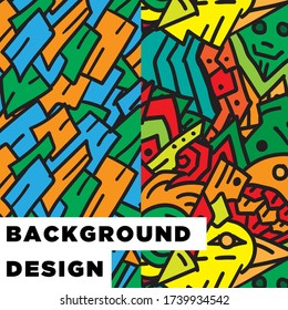 Abstract Colorful Doodle Art Background Design Template
for Art Exhibition, festival, summer, and parade