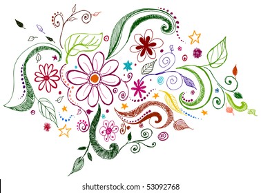 abstract colorful doodle background