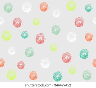 Abstract colorful doodle circle with brush stroke on smooth background design seamless backdrop pattern wallpaper, vector image