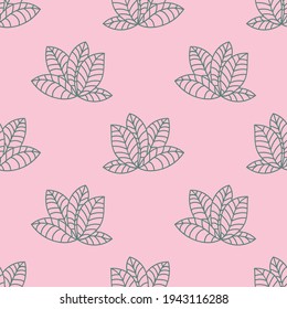 Abstract colorful doodle flower seamless pattern. Palm leaf  floral background. Vector illustration. 
