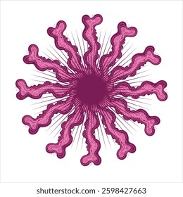 Abstract colorful doodle shape. Vector creative design element.