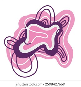 Abstract colorful doodle shape. Vector creative design element.