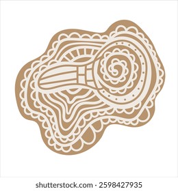 Abstract colorful doodle shape. Vector creative design element.
