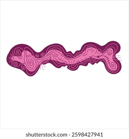 Abstract colorful doodle shape. Vector creative design element.