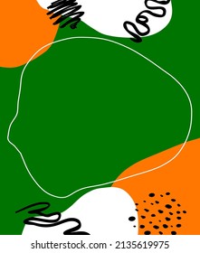 Abstract. Colorful doodle shapes background. Vector.