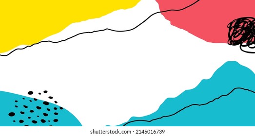 Abstract. Colorful doodle shapes background. Vector.