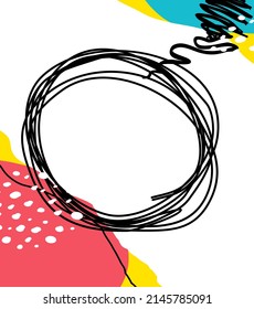 Abstract. Colorful doodle shapes background. Vector.