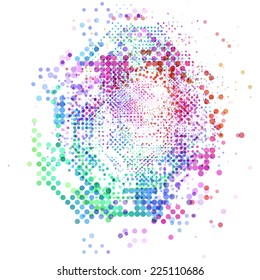 Abstract colorful dots background illustration