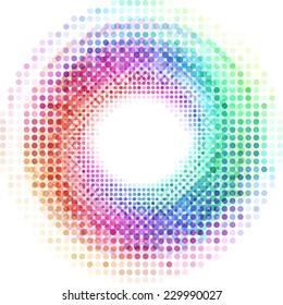 Abstract colorful dots background illustration