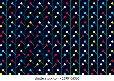 Abstract colorful dots floral geometric pattern