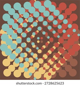 Fondo de semitono de puntos de colores abstractos. Vector de punto de forma hexagonal de semitono sin costuras, patrón Abstractas geométrico de semitono para la impresión de telas y textiles, textura de jersey deportivo, papel de embalaje, telones de fondo y embalaje. eps 10