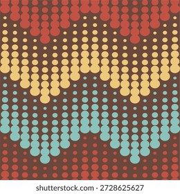 Fondo de semitono de puntos de colores abstractos. Vector de punto de forma hexagonal de semitono sin costuras, patrón Abstractas geométrico de semitono para la impresión de telas y textiles, textura de jersey deportivo, papel de embalaje, telones de fondo y embalaje. eps 10