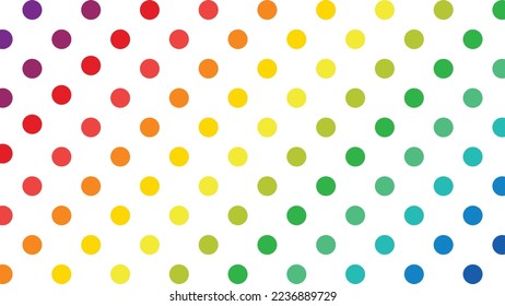 Abstract colorful dots rainbow background