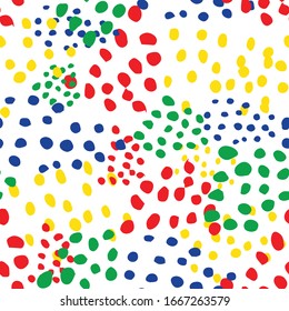 abstract colorful dots seamless repeating pattern   Modern design for paper, cover, fabric, interior decor and other users. Ideal for wrapping papper designs