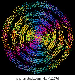 Abstract colorful dotted circles background