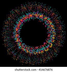 Abstract colorful dotted circles background