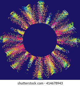 Abstract colorful dotted circles background