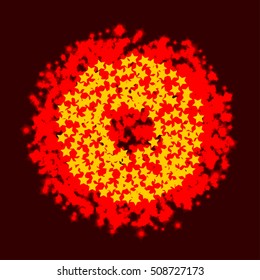 Abstract colorful dotted halftone vector background. 