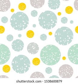 Abstract colorful dotted seamless pattern. Round grunge geometric background. Infinity geometrical pattern. Vector illustration.  