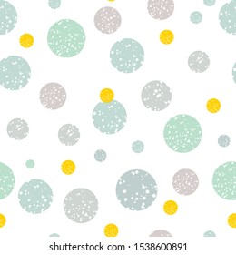 Abstract colorful dotted seamless pattern. Round grunge geometric background. Infinity geometrical pattern. Vector illustration.  