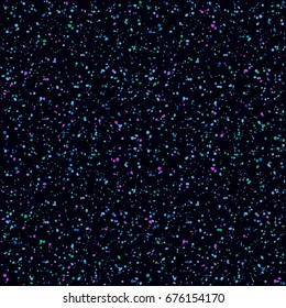 Abstract Colorful Dotted Seamless Pattern. Vector Confetti Noise Background. Texture with Random Specks