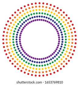 Abstract colorful dotted vector background. Halftone effect.