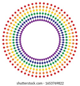 Abstract colorful dotted vector background. Halftone effect.