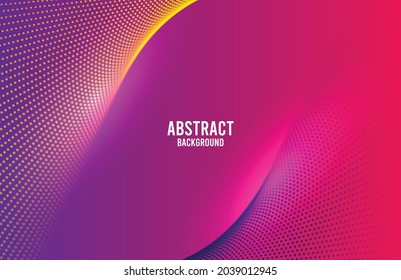 Resumen de color de fondo de onda punteada Vector