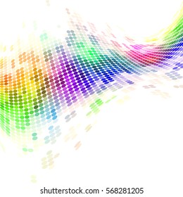 Abstract colorful dotted wavy lines background. Minimal concept background. Ideal for cover designs.