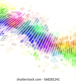Abstract colorful dotted wavy lines background. Minimal concept background. Ideal for cover designs.