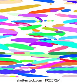 Abstract Colorful Drip Seamless Pattern. Vector