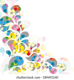 Abstract colorful drop background with place for text, VECTOR