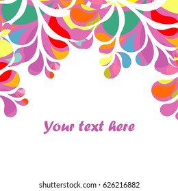 Abstract colorful drops background. Vector illustration.