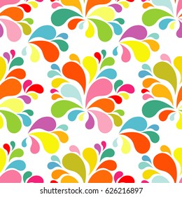 Gotas abstractas de color de fondo. Ilustración vectorial.
