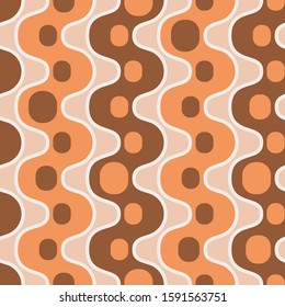 Abstract colorful drops. Flat, simple geometric design. Vector spotty seamless pattern for textile, wallpaper, wrapping paper, prints, fabric, web background or another accent etc.